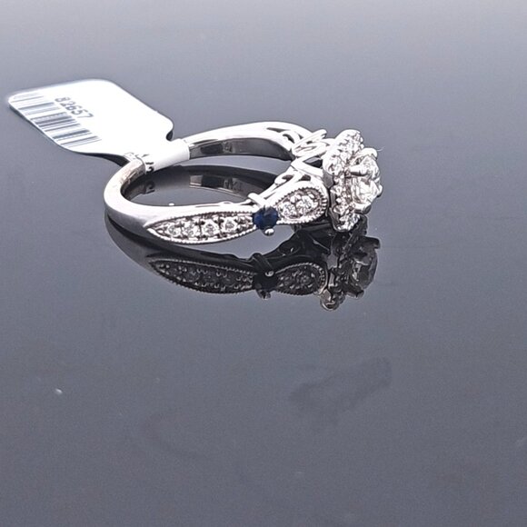 14K Vera Wang White Gold Diamond Sapphire Engagement Ring .69TCW 4.5G Size 6.5 - Picture 7 of 13